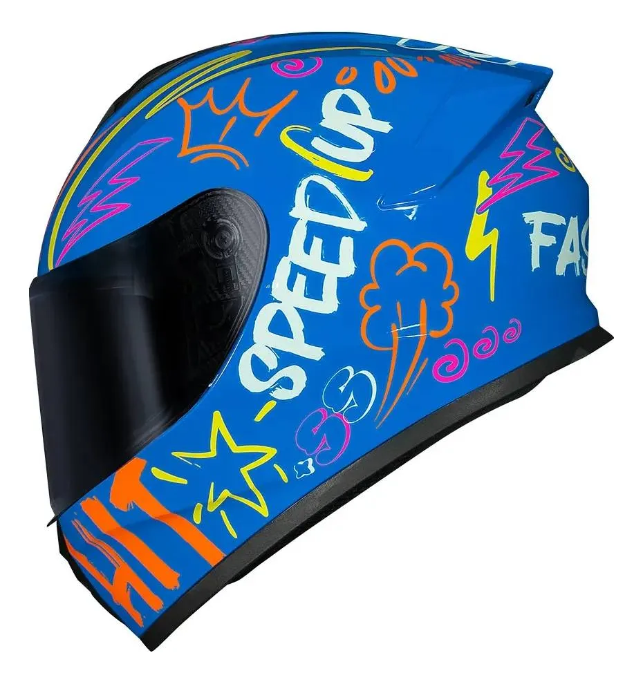 Capacete Race Tech Hit Faster Azul Tamanho Do Capacete 56 — foto 1