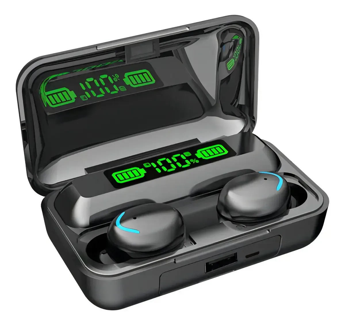 Fone De Ouvido Bluetooth 5.1 Sem Fio F9-5 Carregador De Celular Cor Preto — imagem 2