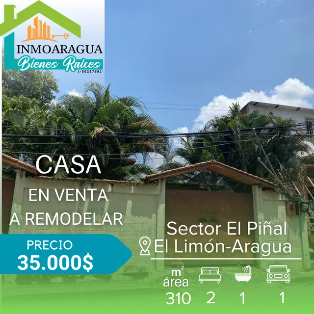 Casa En Venta/sector El Piñal El Limón Edo Aragua/pg1112