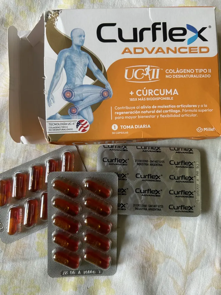 Curflex Advanced Colágeno Tipo Ii + Cúrcuma Articulaciones Sin Sabor ...