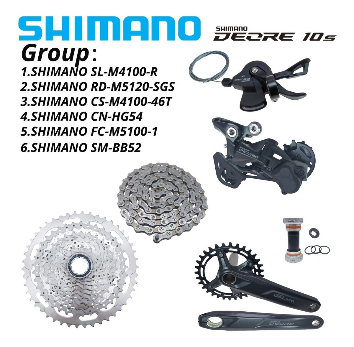 Groupset Para Bicicleta 1 X 10 Shimano Mercado Libre