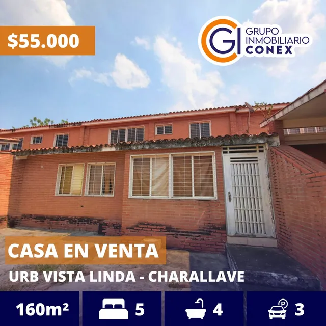 Se Vende Casa 160m2 5h/4b/3p Vista Linda Charallave 3059