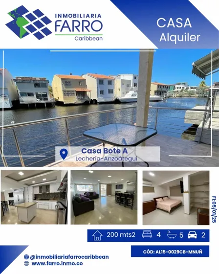 Casa Bote A En Alquiler En Lechería Solo Clientes