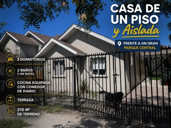Casa De Un Piso Aislada 210 M² De Terreno | 3.790 Uf