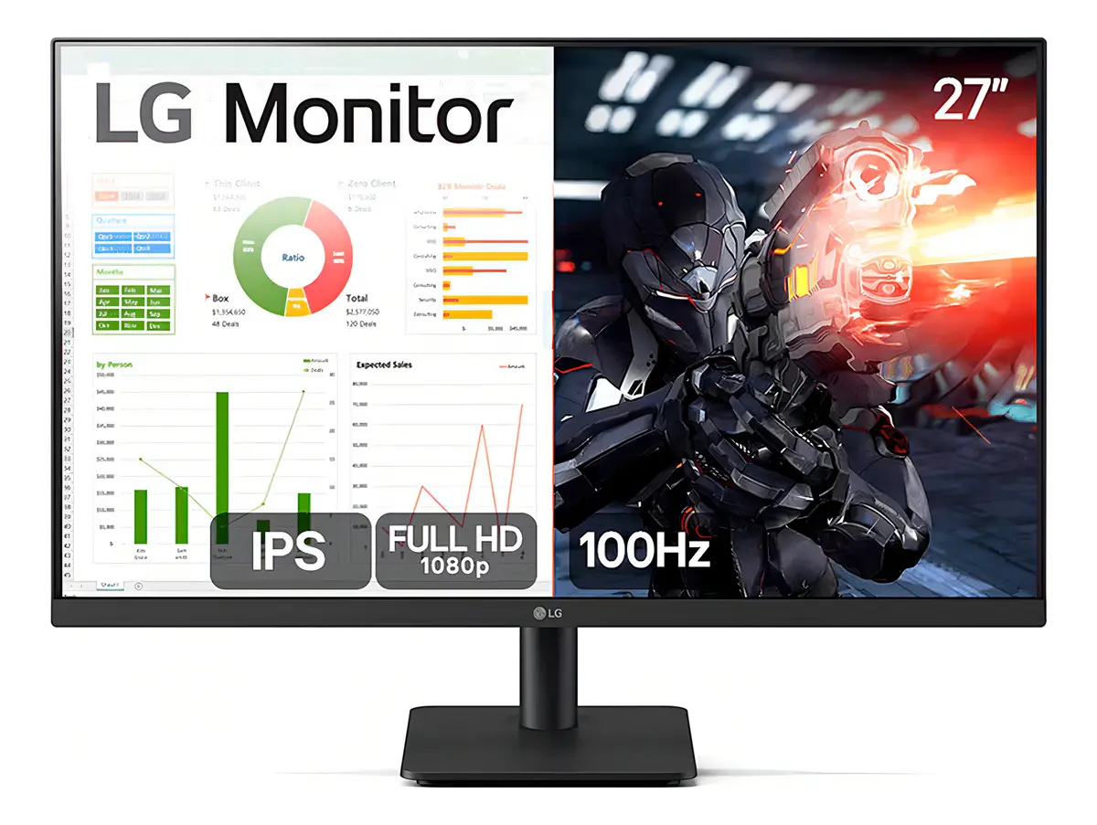 Monitor Gamer LG 27'' 100hz 5ms Full Hd Ips 27ms500 Cor Preto