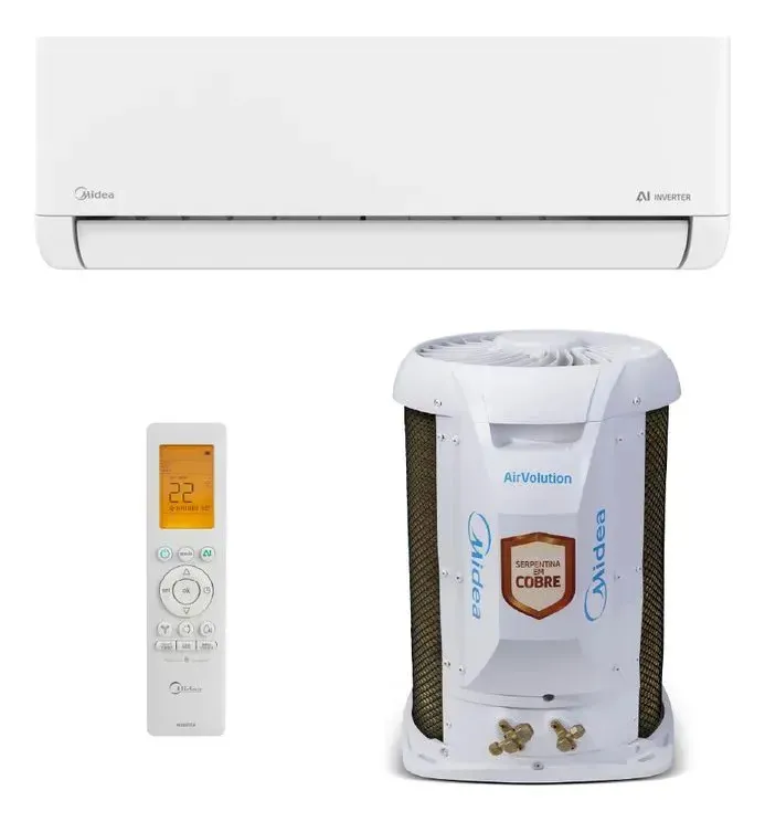Ar Condicionado Split Hi Wall Midea Airvolution Inverter 9.000 Btus Frio R-32