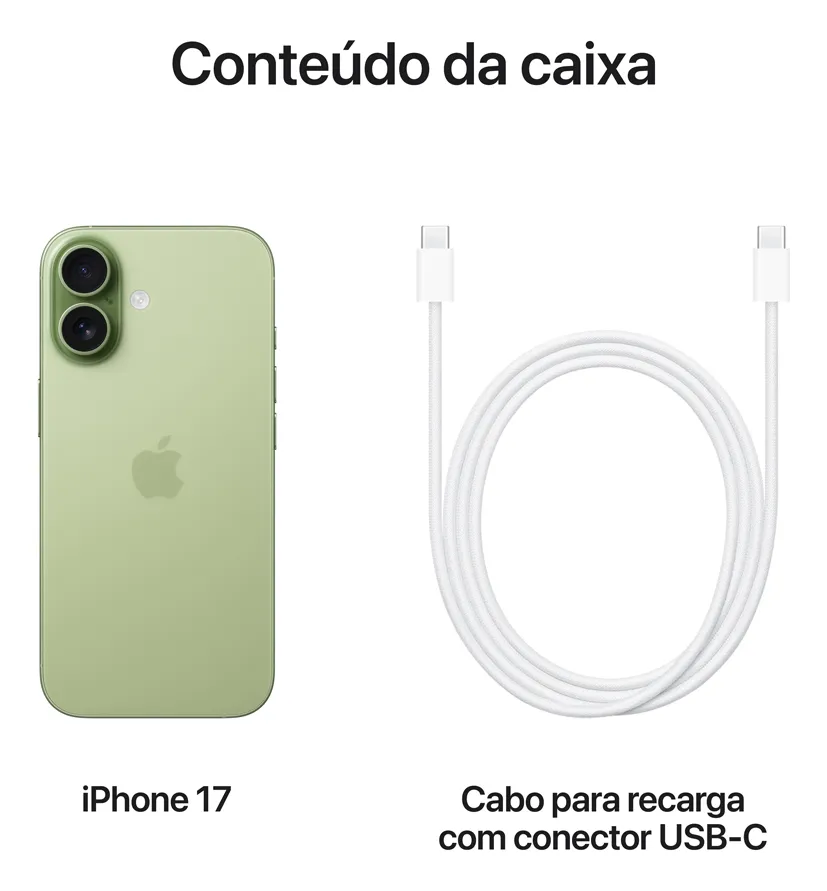 Imagem adicional 6 do item Apple iPhone 17 A3519 eSIM 256GB 8GB RAM de 6.3" 48+48MP 18MP - Sage