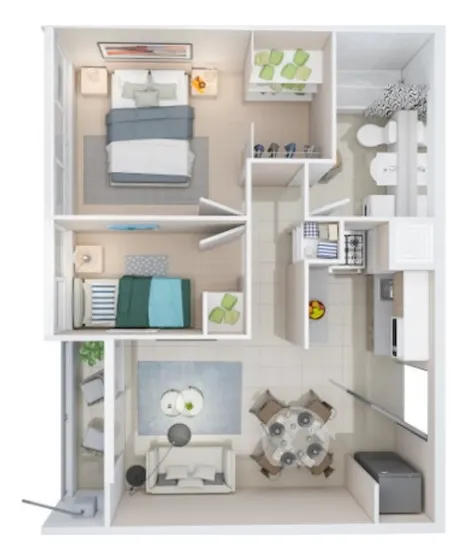 Departamento Con Excelente Conectividad 2d 1b 