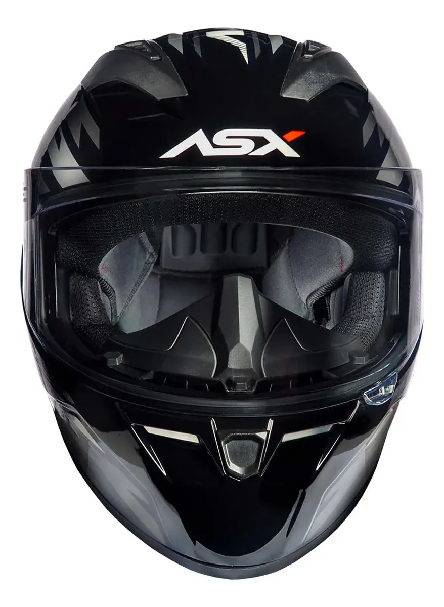 Capacete Moto Fechado Asx City Arrow Preto Grafite Vermelho — foto 7