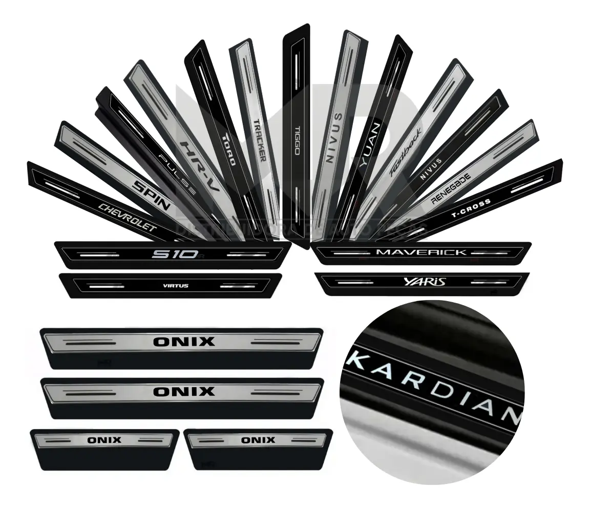 Kit Soleira Proteção Porta Resinada Premium Black Out