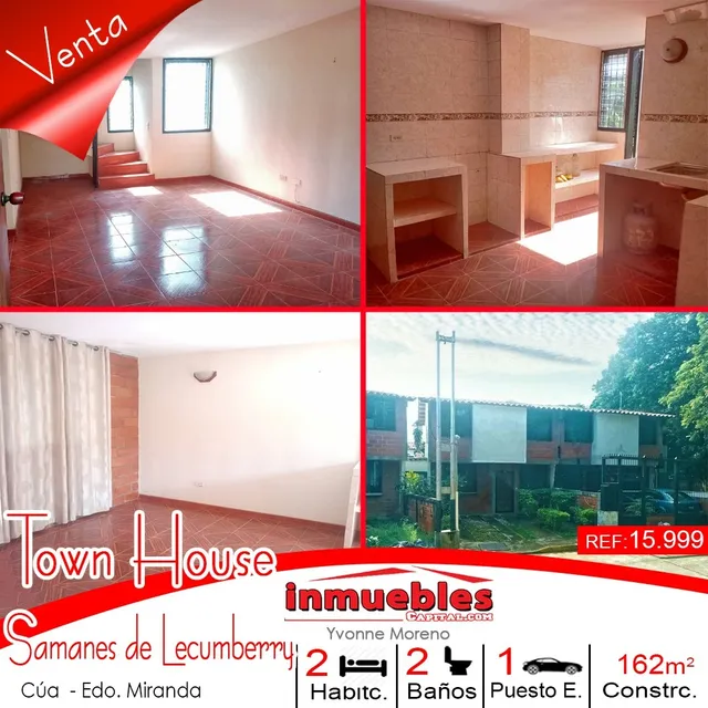 Bello Town House En Urb. Los Samanes De Lecumberry En Cúa
