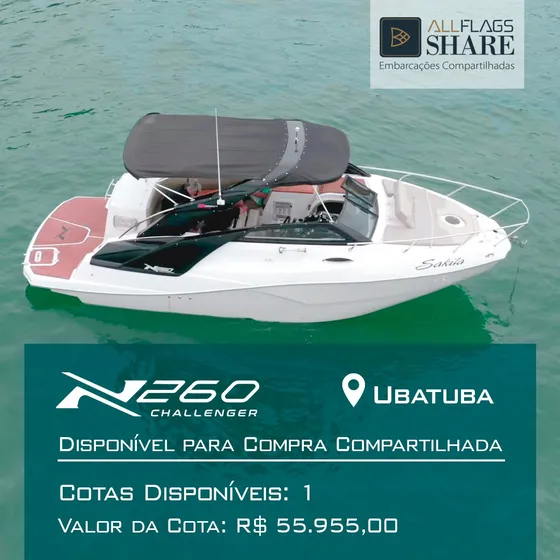 Lancha Nx 260 - Compra Compartilhada Ubatuba /ñ Focker, Real