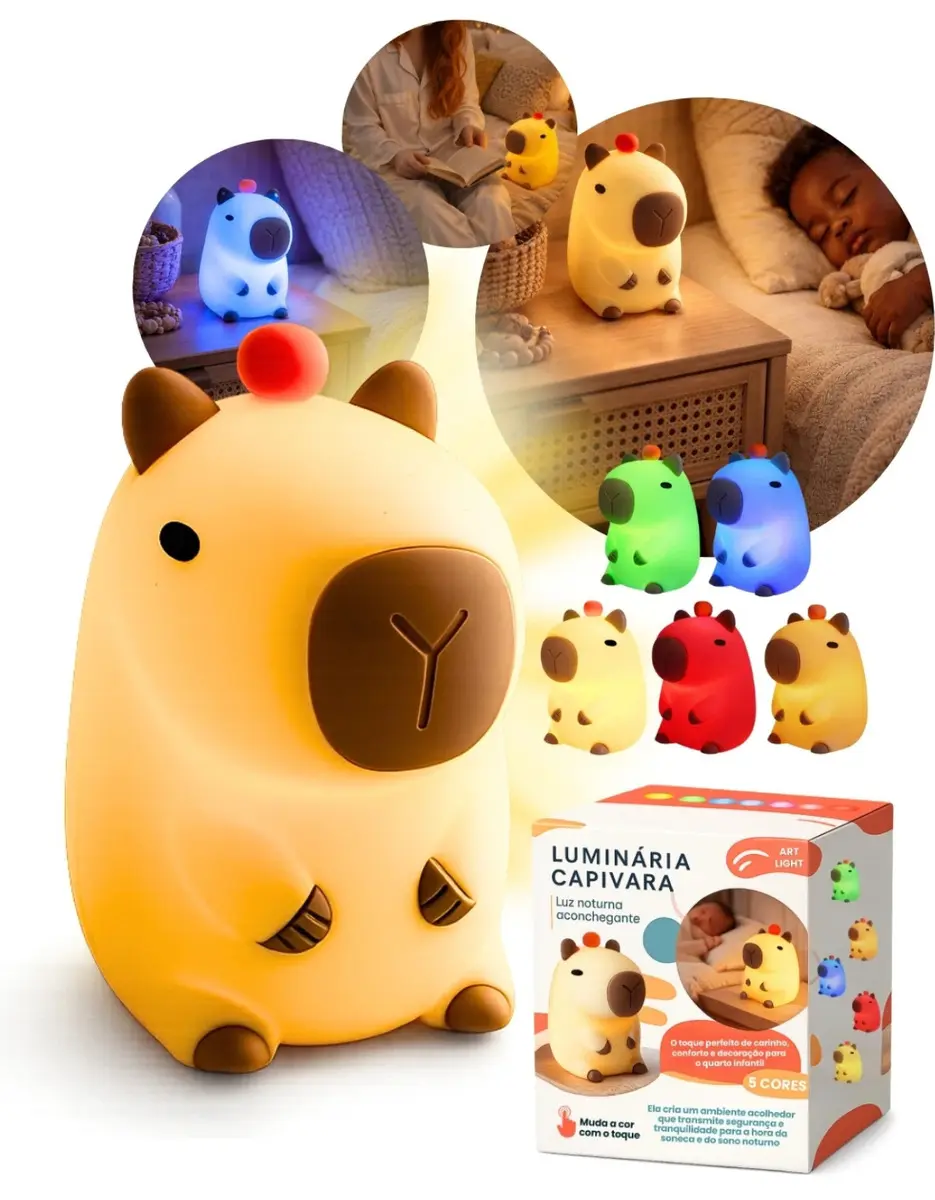 Luminária Capivara Abajur De Mesa Decorativa