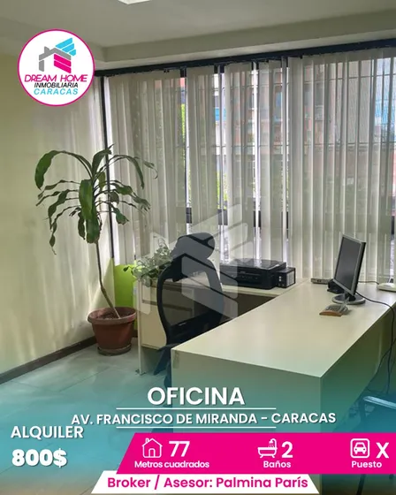 Oficina En Alquiler Av. Francisco De Miranda