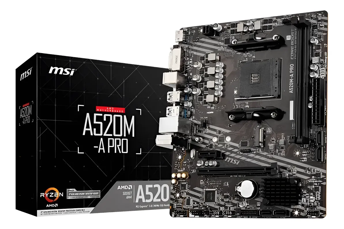 Placa-mãe Msi A520m-a Pro Am4 Matx Ddr4