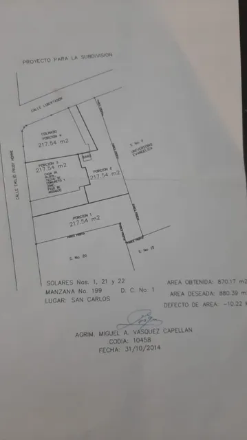 Solar En San Carlos Para Dealer De 880m2 Cerca De La Avenida Mexico 
