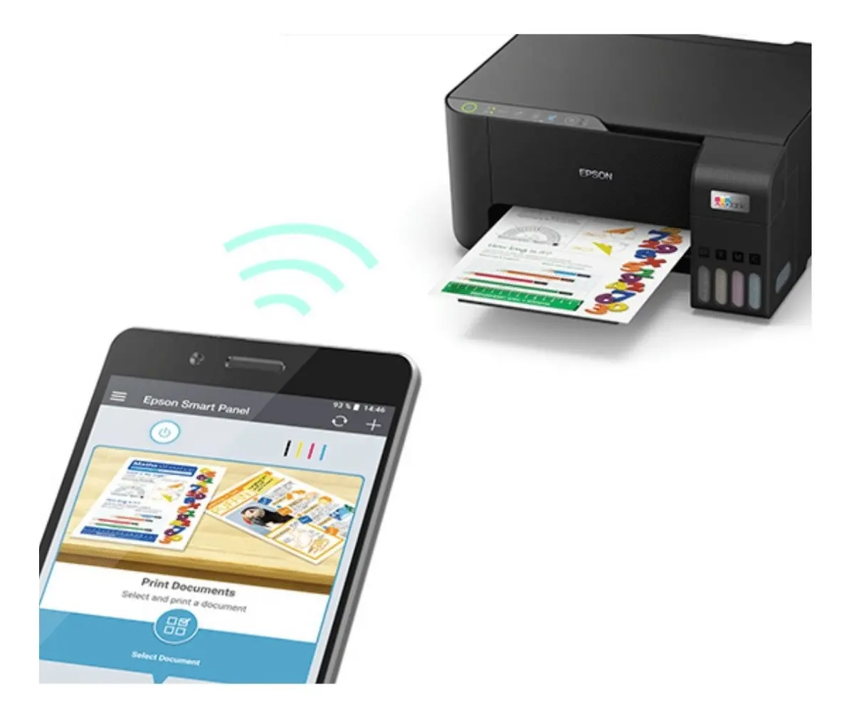 Impressora Multifuncional Cor Epson Ecotank L3250 Preto 127/220v