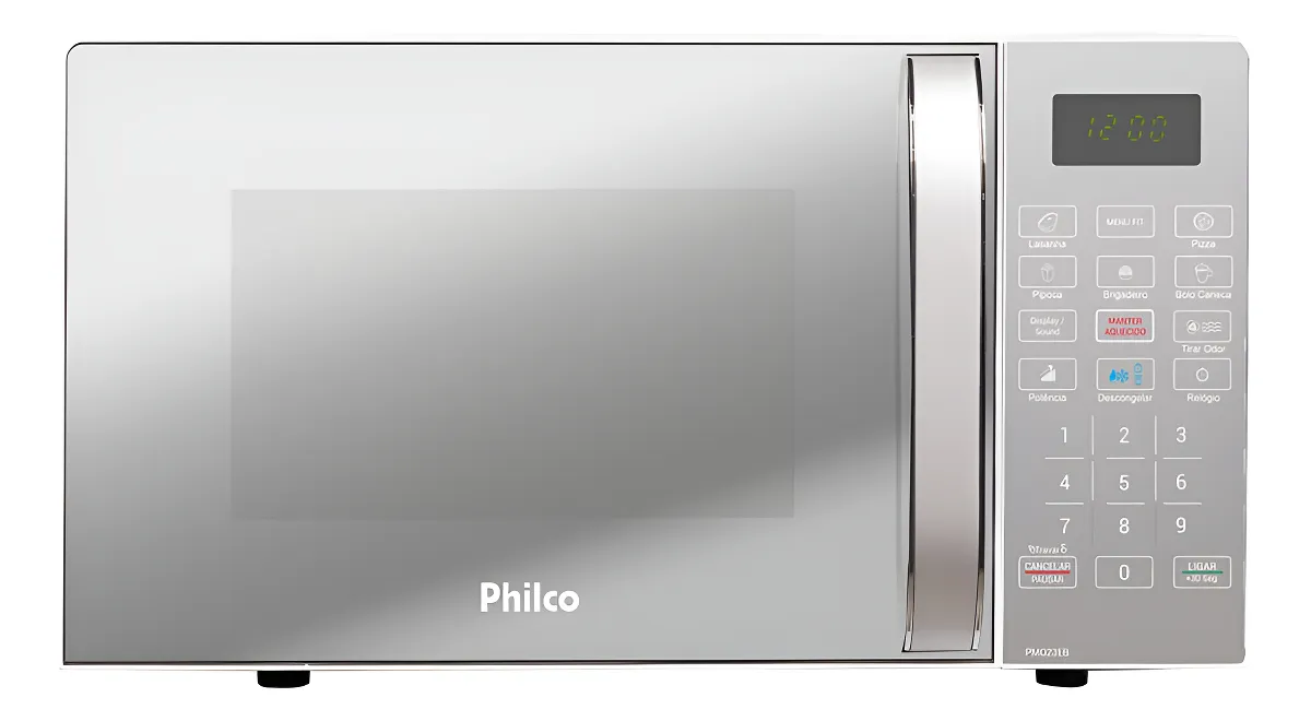 Micro-ondas Philco PMO23EB Limpa Fácil 20 Litros Potência de 1100W Cor Branco