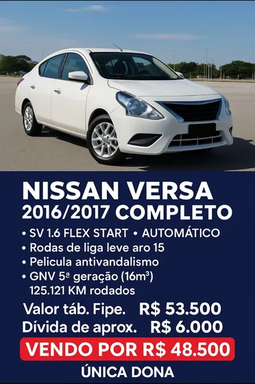 Nissan Versa 1.6 16v Sv Aut. 4p
