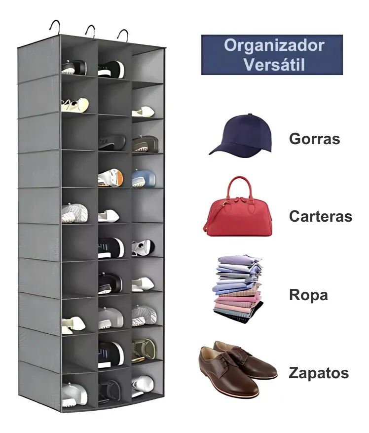 Organizador Colgante De Armario Closet Hogar 30 Espacios 