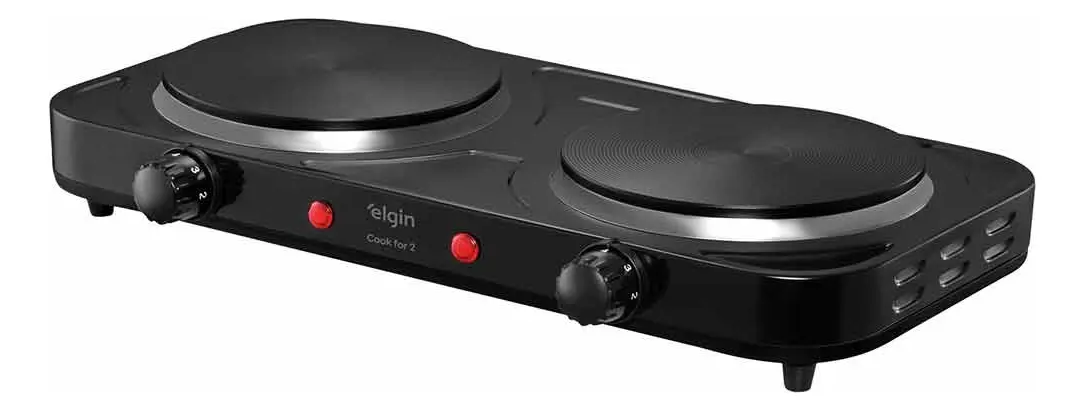 Cooktop Elétrico Elgin com 2 Bocas Preto