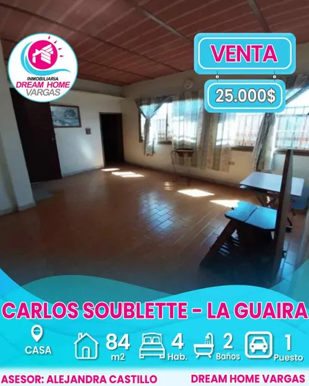 Casa En Venta  Carlos Soublette. Simetaca  La Guaira 