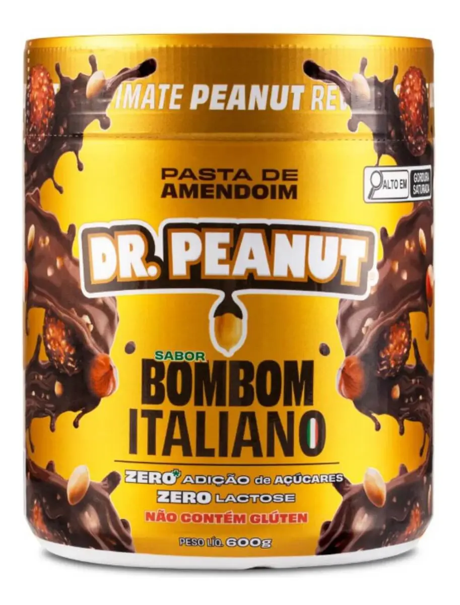 Suplemento em pasta Dr. Peanut Sódio Pasta de amendoim sabor Bombom italiano x 600g