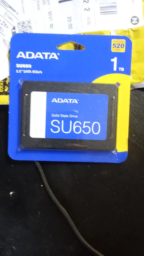 Ssd 1tb Adata Su650 Sata 6gb/s Leitura 520mbs Asu650ss-1tt-r Preto