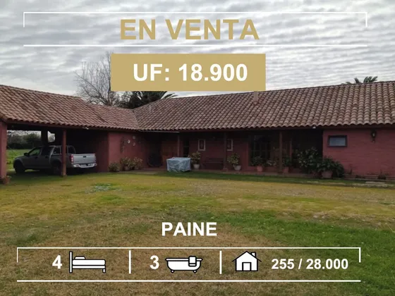 Se Vende Increíble Parcela Con Casa,sector Peralillo-paine.