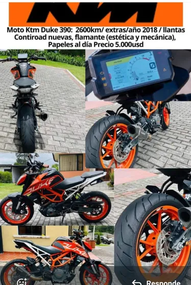 Moto Ktm Duke 390 Año 2018, 30.000km, Cero Choques Ni Caidas