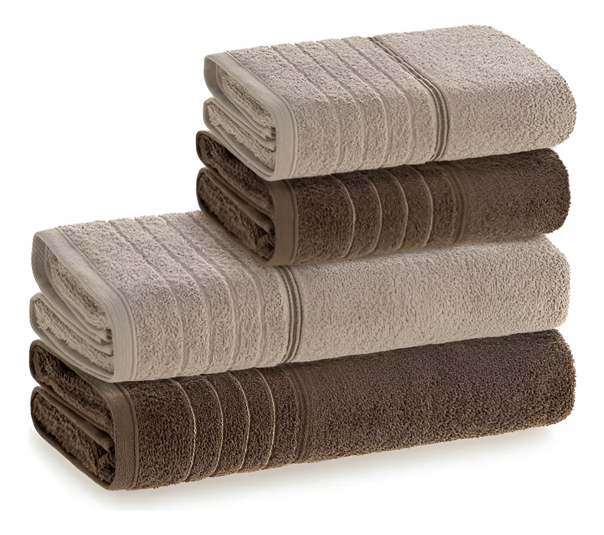 Toalhas brancas com detalhes em fio cardado