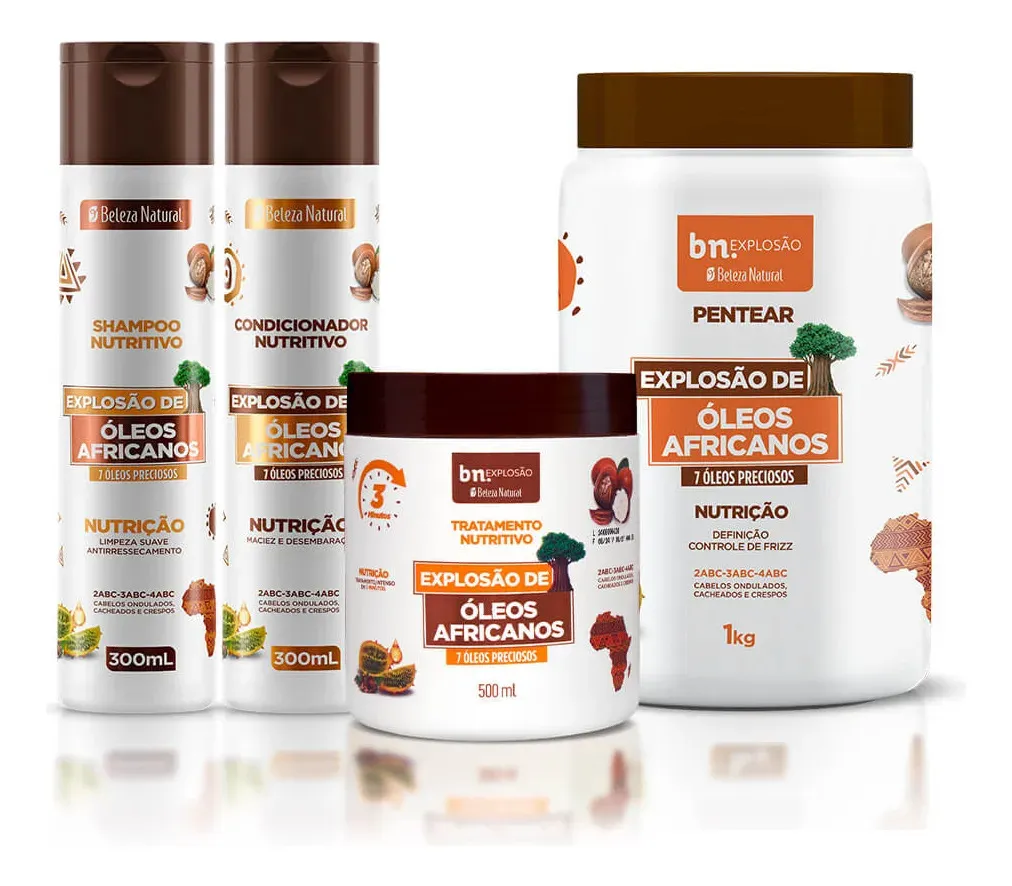 Kit Explosão De Óleos Africanos Beleza Natural