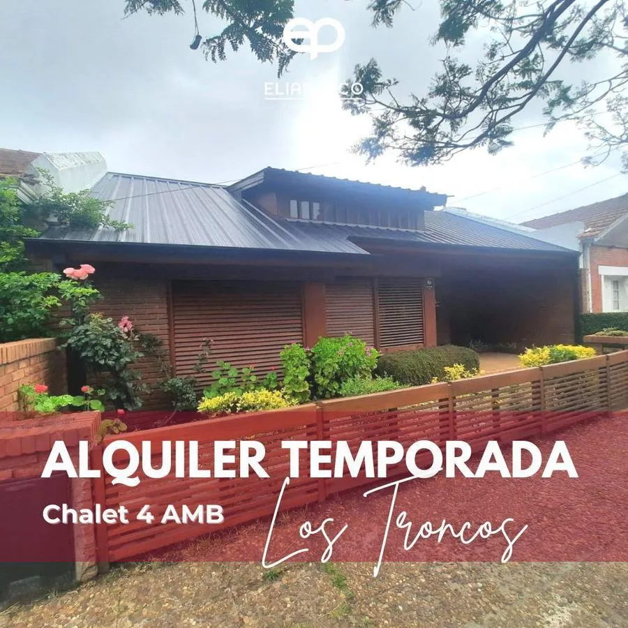 Seasonal Rental: 4-Room Chalet – Los Troncos Area, Mar del Plata