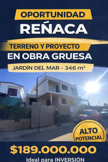 Oportunidad En Reñaca: Proyecto 2 Casas En Construcción
