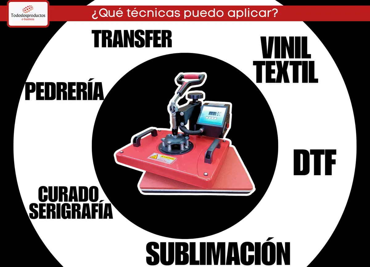 Kit Combo Sublimar 8 En 1 Plancha Para Tazas Gorras Playera - Vista 4