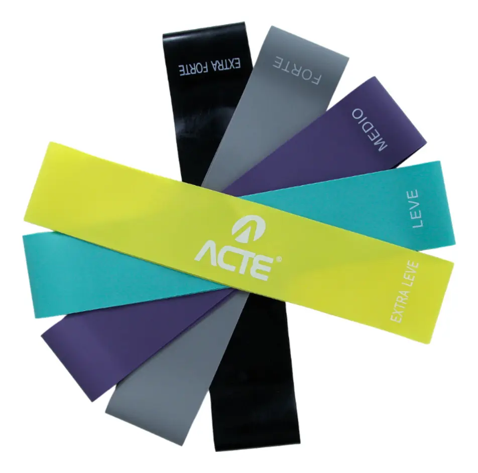 Kit Mini Band 5 Intensidades T315 Acte Sports Cor Amarelo