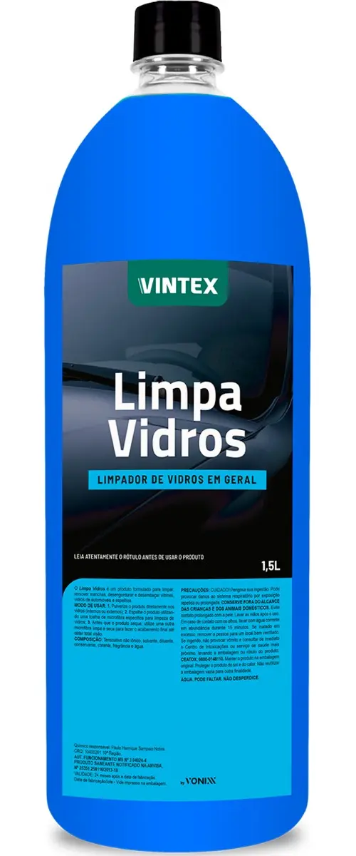Limpa Vidros Espelhos Limpador Automotivo Vintex Vonixx 1,5l