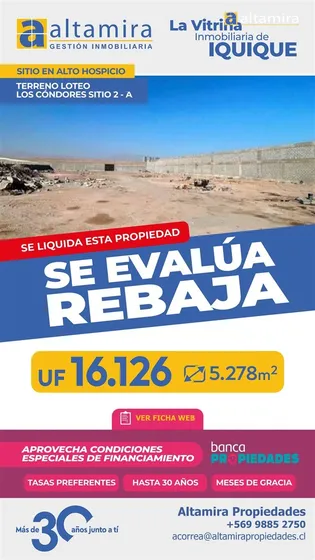 Sitio En Venta En Alto Hospicio