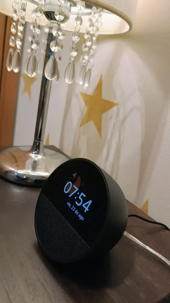 Alto-falante Inteligente Amazon Echo Spot 2024, Cor Preta Cor
