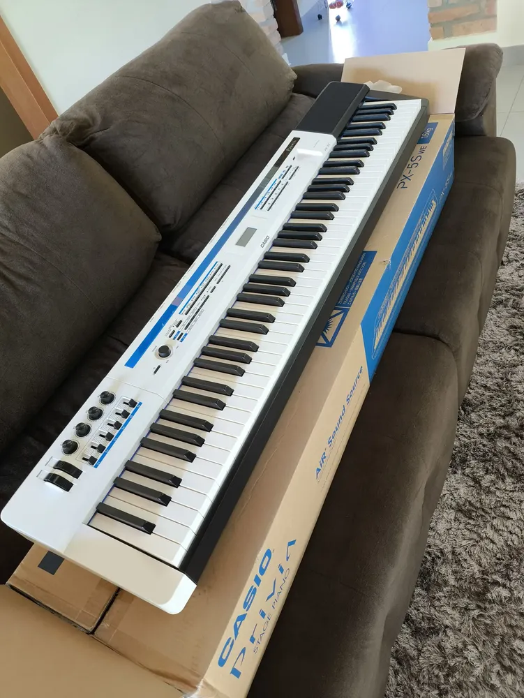 Piano Digital Casio Privia Px-5s Branco + Pedal + Fonte 110V