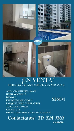 En Venta Apartamento En Miramar