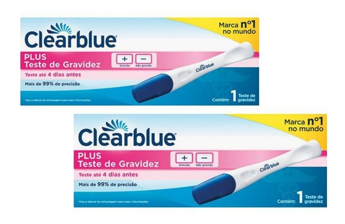 Clearblue Plus Teste De Gravidez Com 1 Teste Com 2