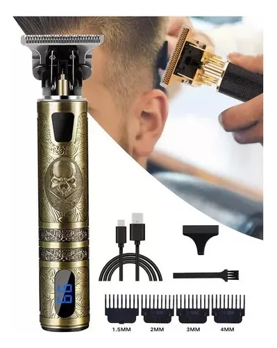 Patillera en uso Afeitadora Recargable en Uso para Corte de Barba mostrando precisión y facilidad de uso