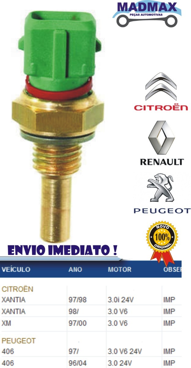 Sensor Temperatura Citroen Xantia/ Peugeout 406/ Renault