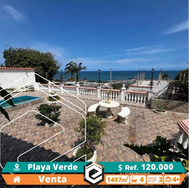 Casa De Playa Con Una Vista Estupenda, Amplia Y Hermosa