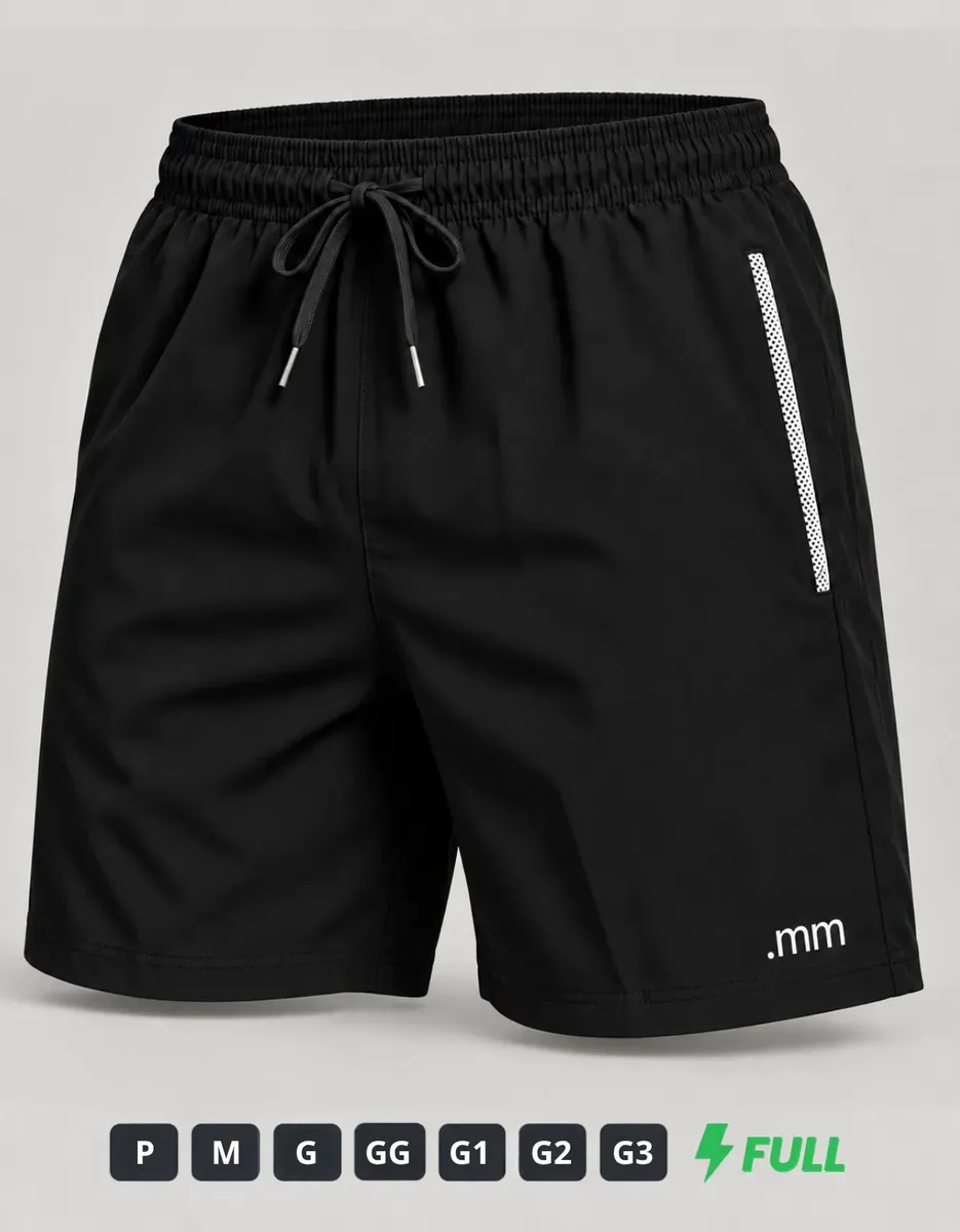Bermuda Masculina Tactel Short Academia Treino Plus Size G3