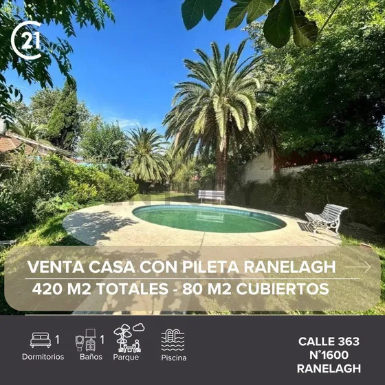 Venta De Casa Con Pileta En Ranelagh