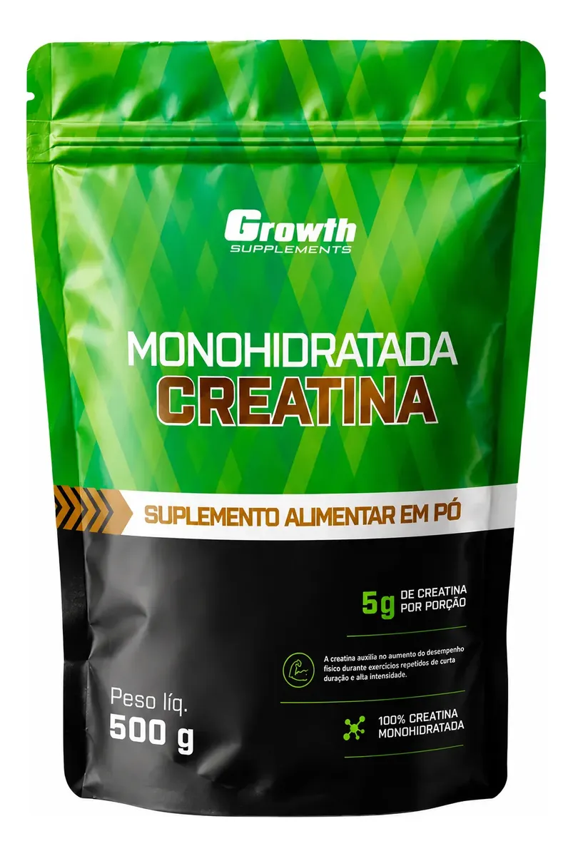 Creatina Monohidratada 500g Pouch - Growth Supplements