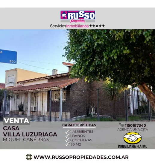 Venta Casa 4 Ambientes Villa Luzuriaga