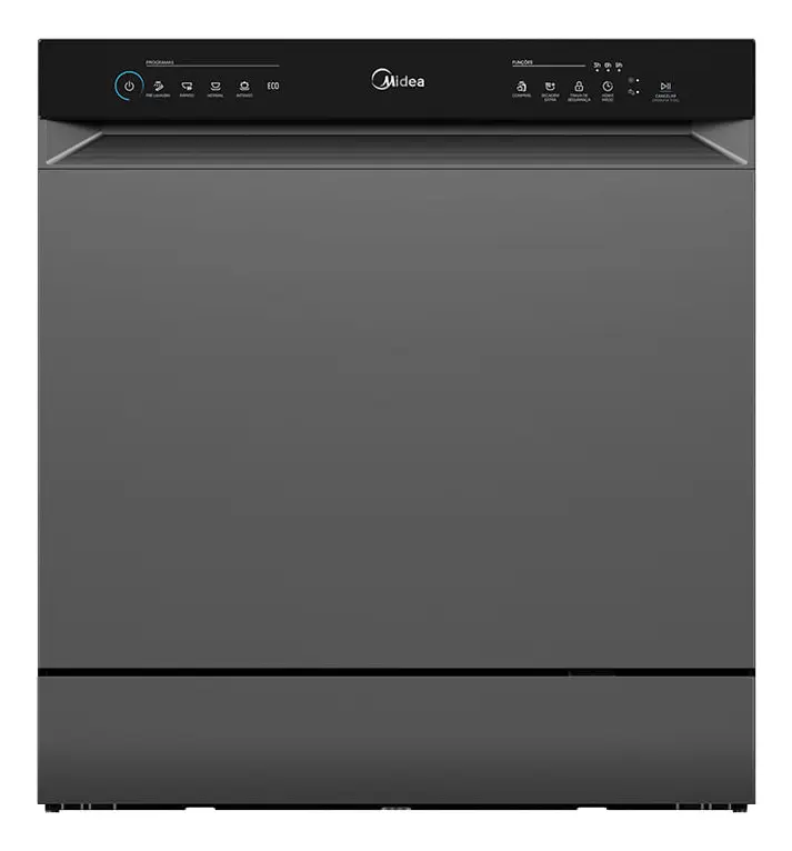 Lava Louças 8 Serviços Cinza Touch Plus Midea